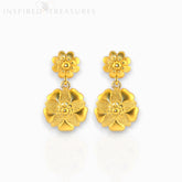 Gold Rosette - Earrings